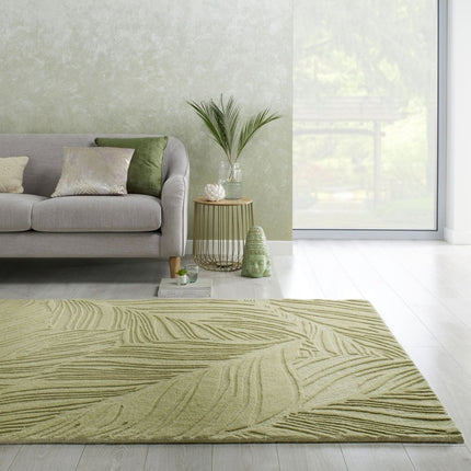 Moderne vloerkleden - Flair Rugs vloerkleed Lino Leaf Salie - Vloerkledenloods
