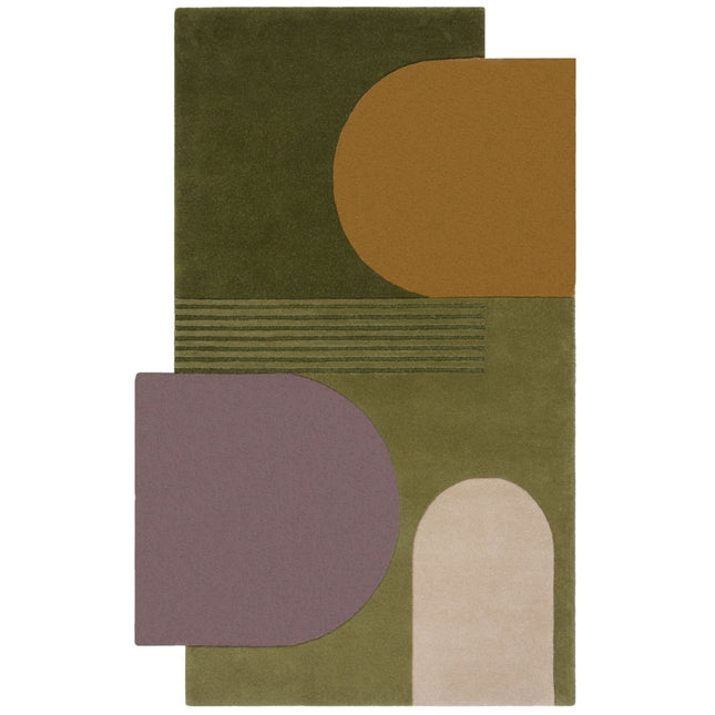 Moderne vloerkleden - Flair Rugs vloerkleed Lozenge Groen Multi - Vloerkledenloods