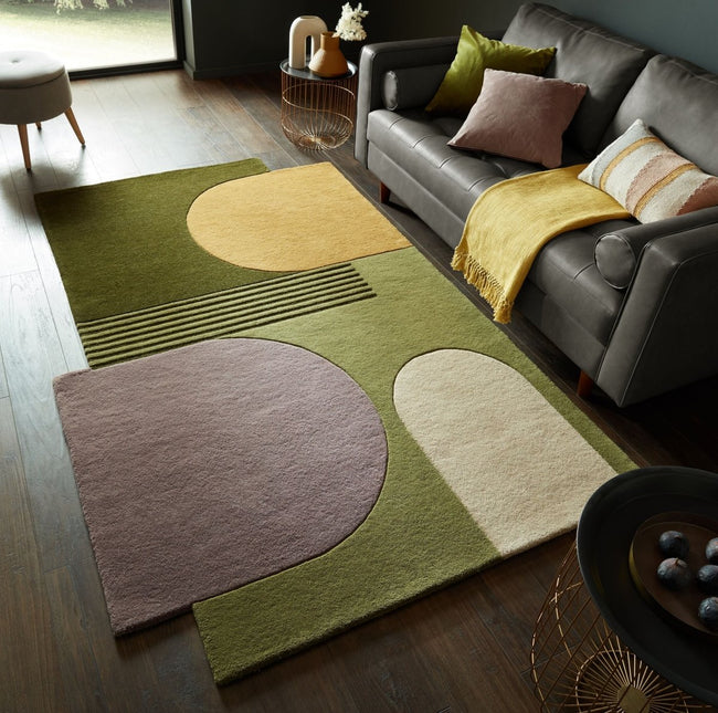 Moderne vloerkleden - Flair Rugs vloerkleed Lozenge Groen Multi - Vloerkledenloods