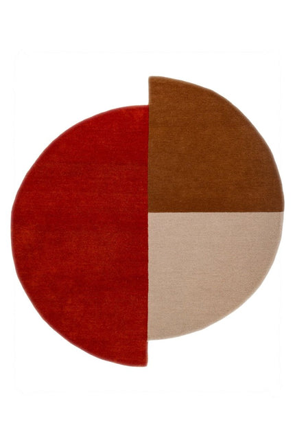 Moderne vloerkleden - Flair Rugs vloerkleed Mia Segment Roest - Vloerkledenloods