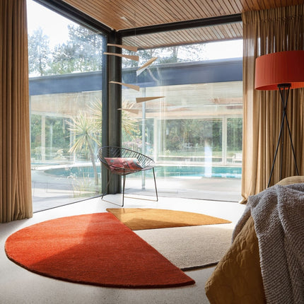 Moderne vloerkleden - Flair Rugs vloerkleed Mia Segment Roest - Vloerkledenloods