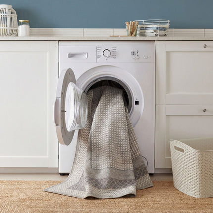 Moderne vloerkleden - Flair Rugs vloerkleed Modra Washable Grijs - Vloerkledenloods