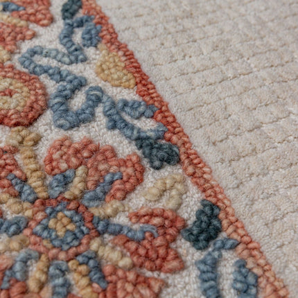Moderne vloerkleden - Flair Rugs vloerkleed Myla Floral Frame Rood - Vloerkledenloods