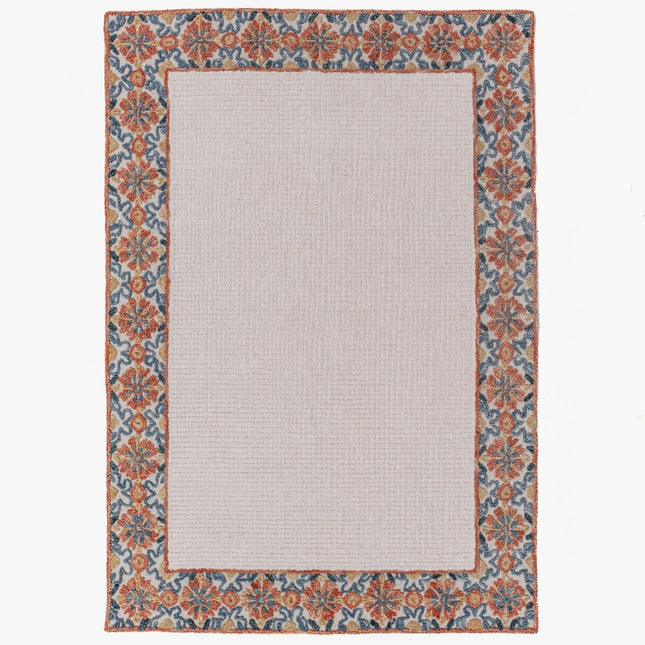 Moderne vloerkleden - Flair Rugs vloerkleed Myla Floral Frame Rood - Vloerkledenloods