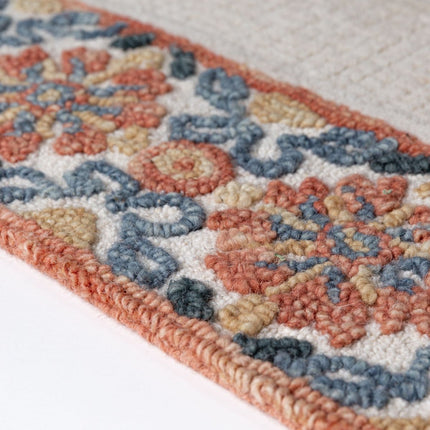 Moderne vloerkleden - Flair Rugs vloerkleed Myla Floral Frame Rood - Vloerkledenloods