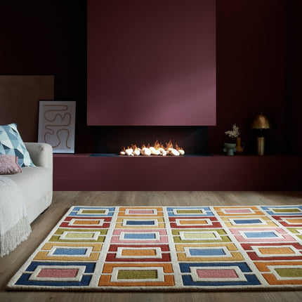 Moderne vloerkleden - Flair Rugs vloerkleed Retro Blocks Multi - Vloerkledenloods