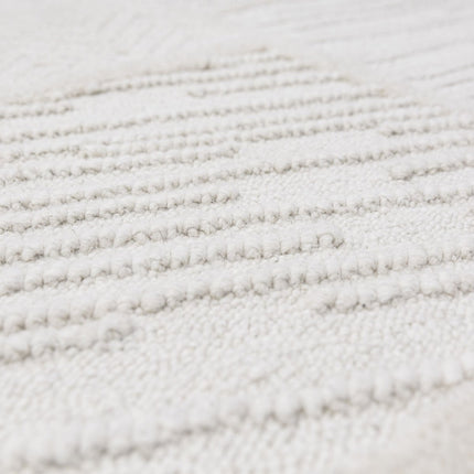 Moderne vloerkleden - Flair Rugs vloerkleed Sculptured Blocks Wit - Vloerkledenloods