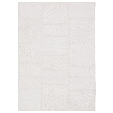 Moderne vloerkleden - Flair Rugs vloerkleed Sculptured Blocks Wit - Vloerkledenloods