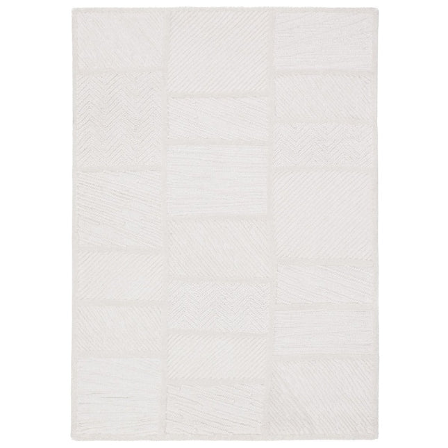 Moderne vloerkleden - Flair Rugs vloerkleed Sculptured Blocks Wit - Vloerkledenloods