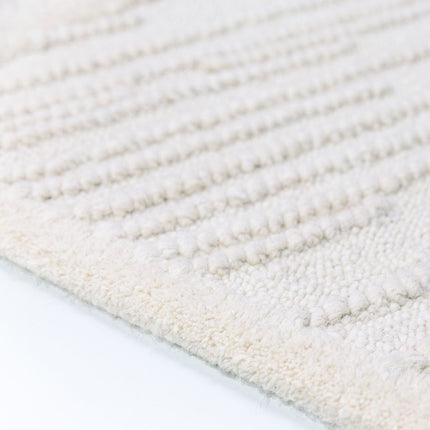 Moderne vloerkleden - Flair Rugs vloerkleed Sculptured Blocks Wit - Vloerkledenloods
