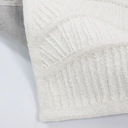Moderne vloerkleden - Flair Rugs vloerkleed Sculptured Wave Wit - Vloerkledenloods