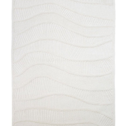 Moderne vloerkleden - Flair Rugs vloerkleed Sculptured Wave Wit - Vloerkledenloods