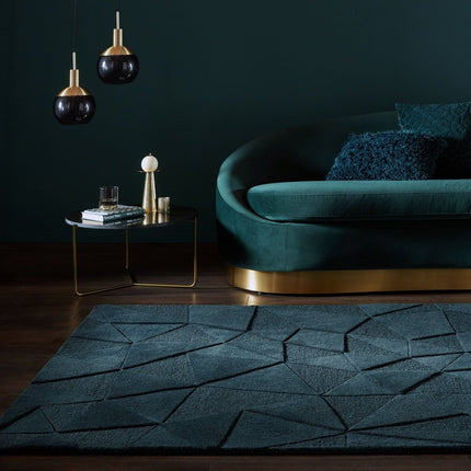 Moderne vloerkleden - Flair Rugs vloerkleed Shard Teal - Vloerkledenloods