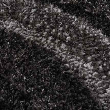 Moderne vloerkleden - Flair Rugs vloerkleed Velvet Carved Grijs Zwart - Vloerkledenloods