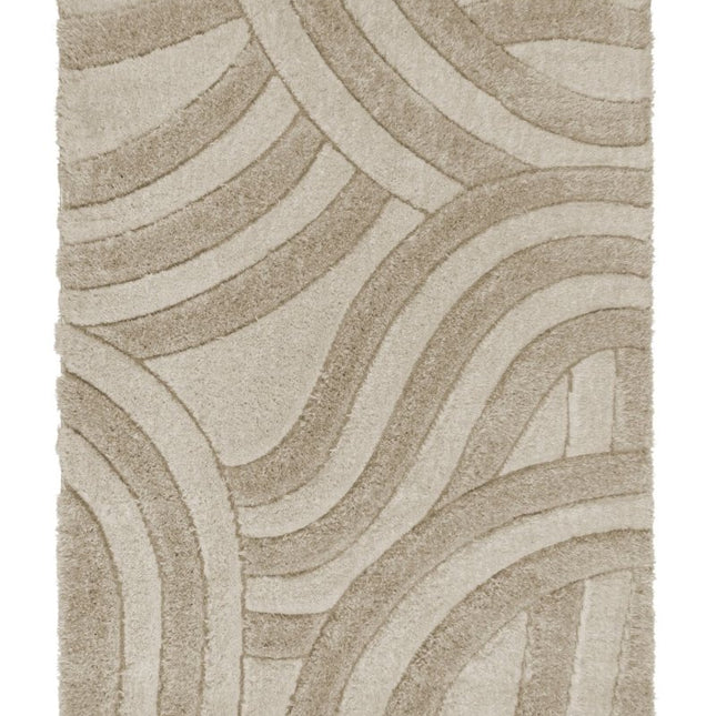 Moderne vloerkleden - Flair Rugs vloerkleed Velvet Carved Naturel - Vloerkledenloods