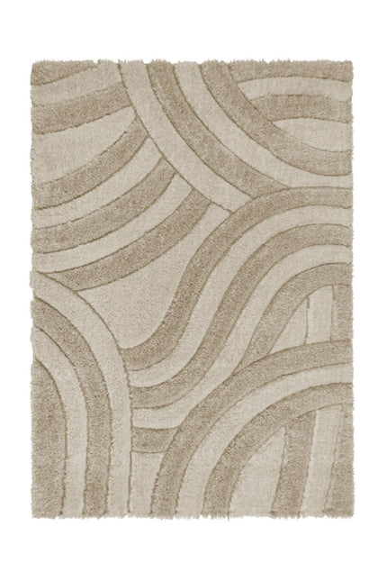 Moderne vloerkleden - Flair Rugs vloerkleed Velvet Carved Naturel - Vloerkledenloods