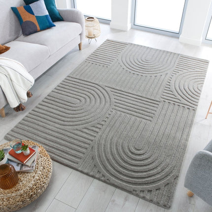 Moderne vloerkleden - Flair Rugs vloerkleed Zen Garden Grijs - Vloerkledenloods