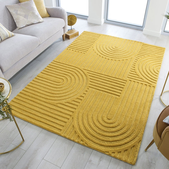 Moderne vloerkleden - Flair Rugs vloerkleed Zen Garden Oker - Vloerkledenloods