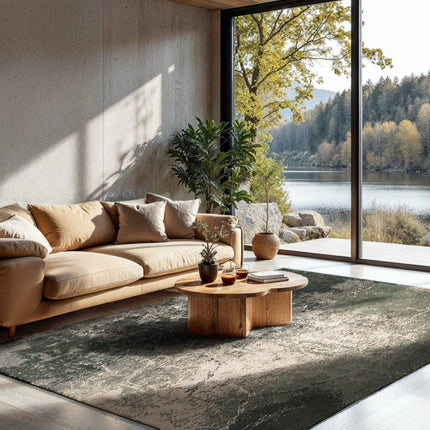 Moderne vloerkleden - In - en outdoor vloerkleed Cracks Dark Pine 8723 - Louis de Poortere - Vloerkledenloods