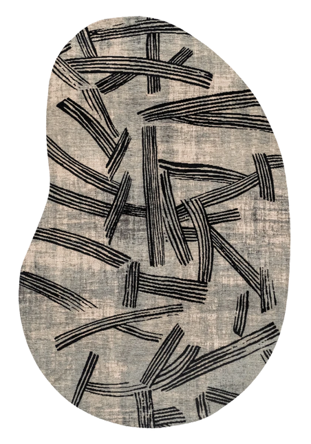 Moderne vloerkleden - Organisch vloerkleed Kanji Dark Street 2066 - Louis De Poortere - Vloerkledenloods