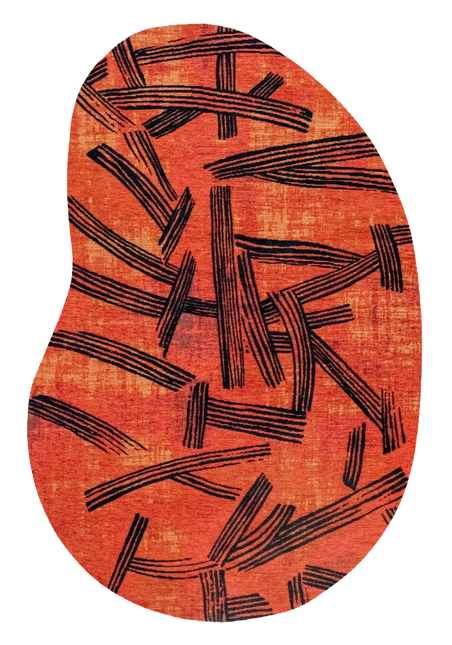 Moderne vloerkleden - Organisch vloerkleed Kanji Ginger Chocolate 2069 - Louis De Poortere - Vloerkledenloods