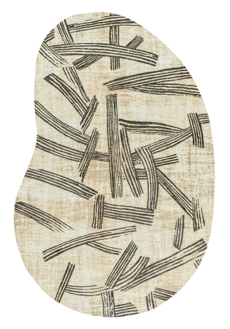 Moderne vloerkleden - Organisch vloerkleed Kanji Slate 2067 - Louis De Poortere - Vloerkledenloods