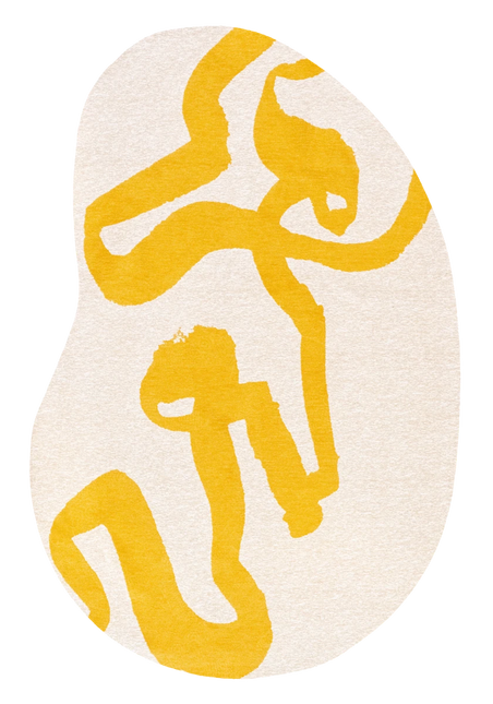 Moderne vloerkleden - Organisch vloerkleed Ribbon Pure Yellow 2084 - Louis De Poortere - Vloerkledenloods