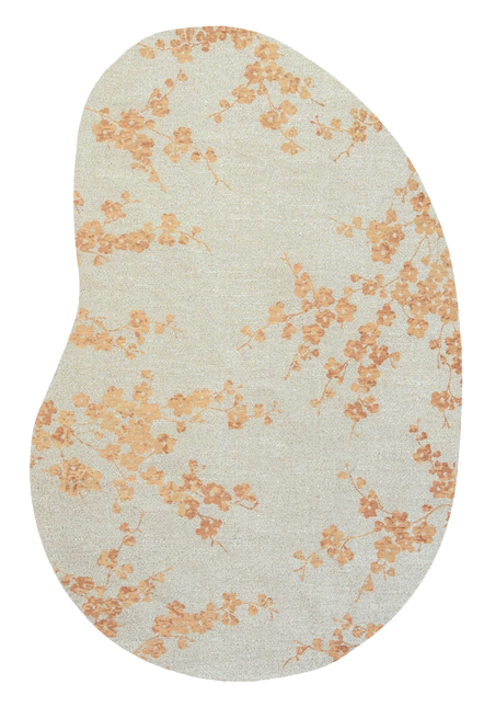 Moderne vloerkleden - Organisch vloerkleed Sakura Petal Dew 9834 - Louis De Poortere - Vloerkledenloods