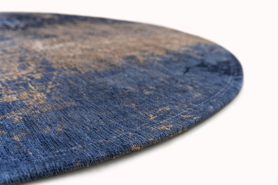 Moderne vloerkleden - Rond in - en outdoor vloerkleed Cracks Abyss Blue 8629 - Louis de Poortere - Vloerkledenloods