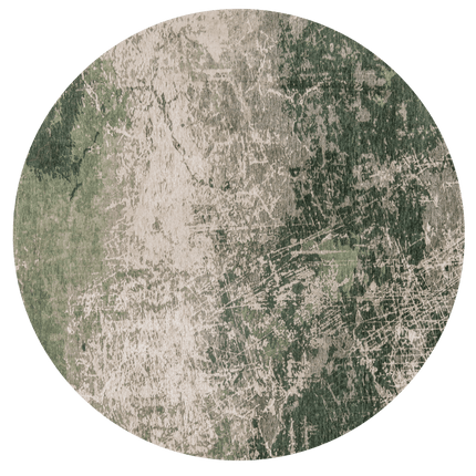 Moderne vloerkleden - Rond in - en outdoor vloerkleed Cracks Dark Pine 8723 - Louis de Poortere - Vloerkledenloods
