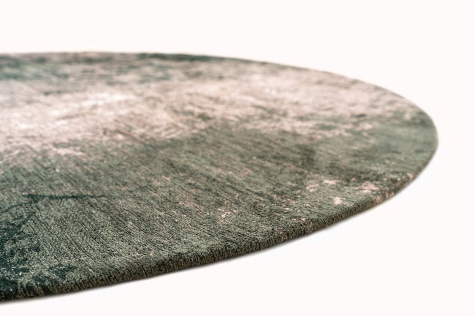 Moderne vloerkleden - Rond in - en outdoor vloerkleed Cracks Dark Pine 8723 - Louis de Poortere - Vloerkledenloods