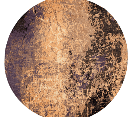 Moderne vloerkleden - Rond in - en outdoor vloerkleed Cracks Deep Mine 8618 - Louis de Poortere - Vloerkledenloods