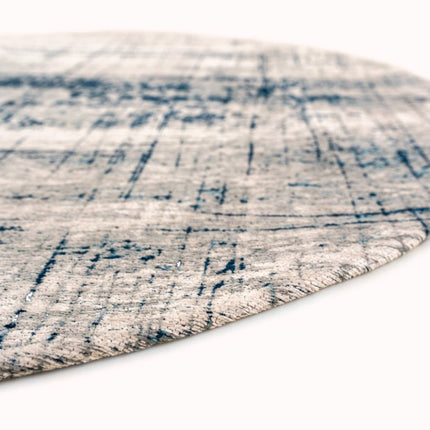 Moderne vloerkleden - Rond in - en outdoor vloerkleed Griff Bronx Azurit 8421 - Louis de Poortere - Vloerkledenloods