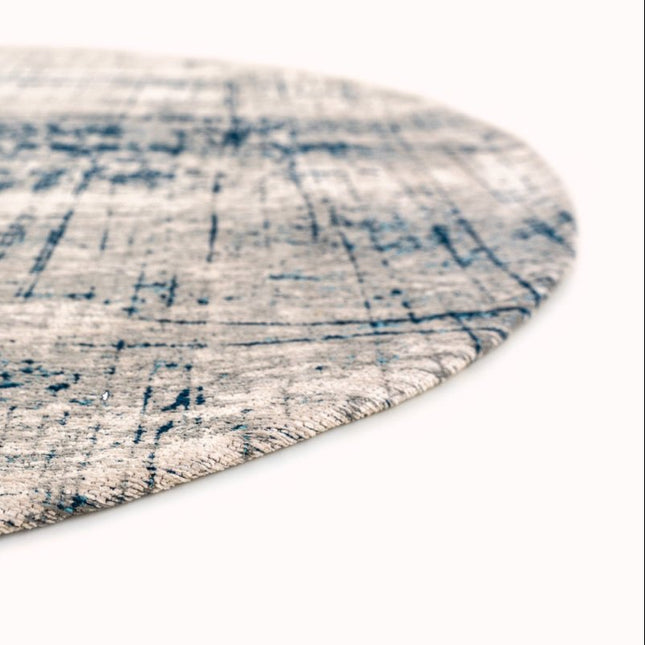 Moderne vloerkleden - Rond in - en outdoor vloerkleed Griff Bronx Azurit 8421 - Louis de Poortere - Vloerkledenloods