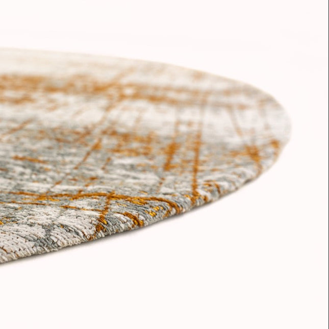 Moderne vloerkleden - Rond in - en outdoor vloerkleed Griff Columbus Gold 8419 - Louis de Poortere - Vloerkledenloods