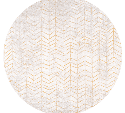 Moderne vloerkleden - Rond in - en outdoor vloerkleed Jacob's Ladder Central Yellow 8928 - Louis de Poortere - Vloerkledenloods