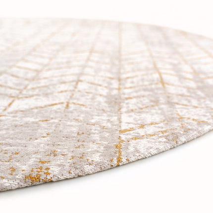 Moderne vloerkleden - Rond in - en outdoor vloerkleed Jacob's Ladder Central Yellow 8928 - Louis de Poortere - Vloerkledenloods