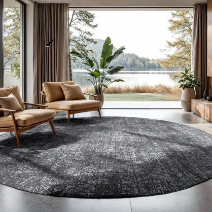 Moderne vloerkleden - Rond in - en outdoor vloerkleed Jacob's Ladder Harlem Contrast 8425 - Louis de Poortere - Vloerkledenloods