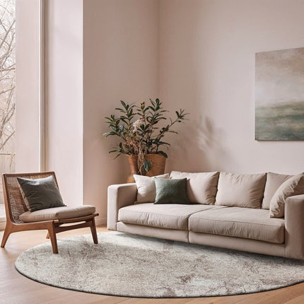 Moderne vloerkleden - Rond in - en outdoor vloerkleed Sol Albatre 9735 - Louis de Poortere - Vloerkledenloods