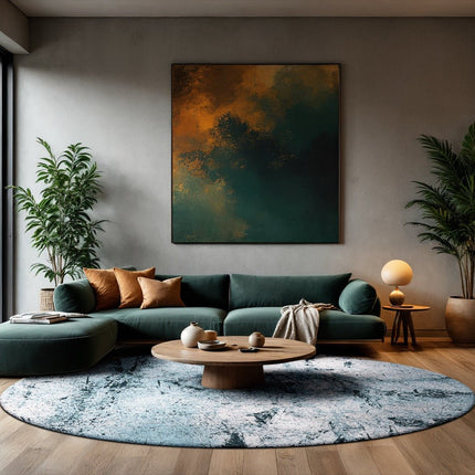 Moderne vloerkleden - Rond in - en outdoor vloerkleed Sol Dragonfly 9773 - Louis de Poortere - Vloerkledenloods