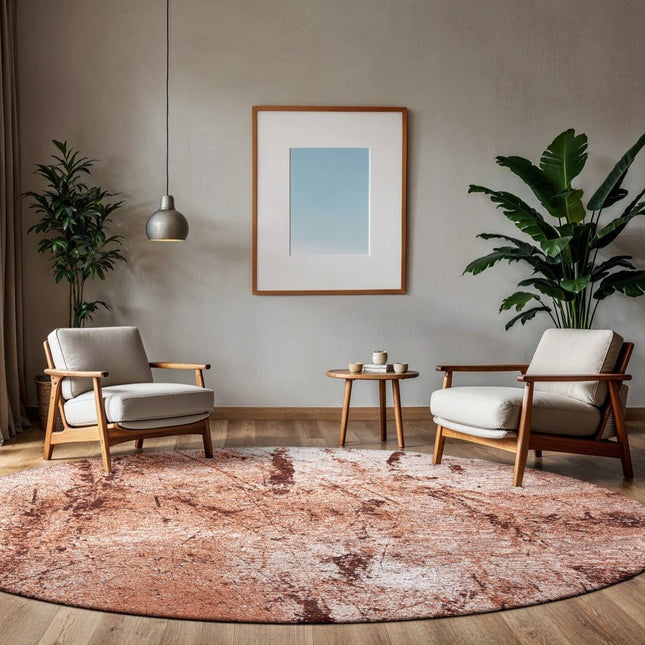 Moderne vloerkleden - Rond in - en outdoor vloerkleed Sol Tandoori 9774 - Louis de Poortere - Vloerkledenloods