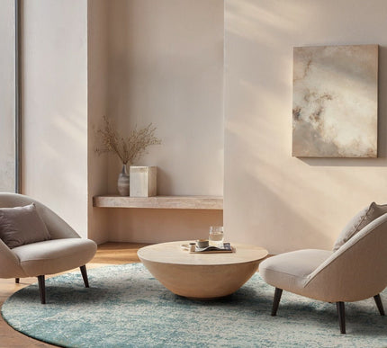 Moderne vloerkleden - Rond in - en outdoor vloerkleed Virgin Land Neptune 9656 - Louis de Poortere - Vloerkledenloods