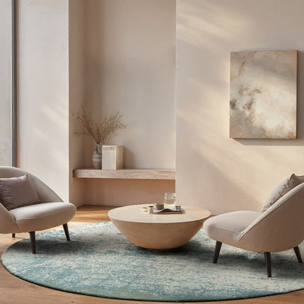 Moderne vloerkleden - Rond in - en outdoor vloerkleed Virgin Land Neptune 9656 - Louis de Poortere - Vloerkledenloods