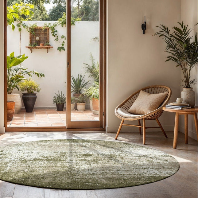 Moderne vloerkleden - Rond in - en outdoor vloerkleed Virgin Land Uranus 9727 - Louis de Poortere - Vloerkledenloods