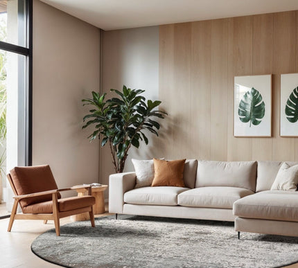 Moderne vloerkleden - Rond in - en outdoor vloerkleed Virgin Land Venus 9655 - Louis de Poortere - Vloerkledenloods