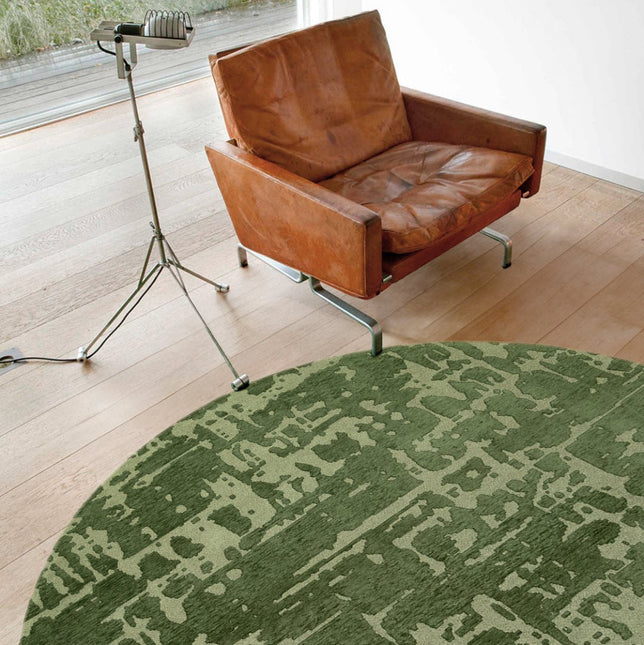 Moderne vloerkleden - Rond vloerkleed Baobab Perrier's Green 9202 - Louis De Poortere - Vloerkledenloods