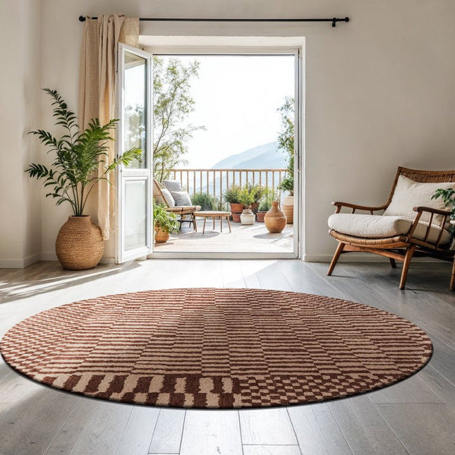Moderne vloerkleden - Rond vloerkleed Berber Ksar 9653 - Louis De Poortere - Vloerkledenloods