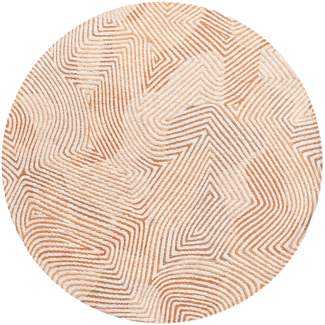 Moderne vloerkleden - Rond vloerkleed Coral Indian Sand 9800 - Louis De Poortere - Vloerkledenloods