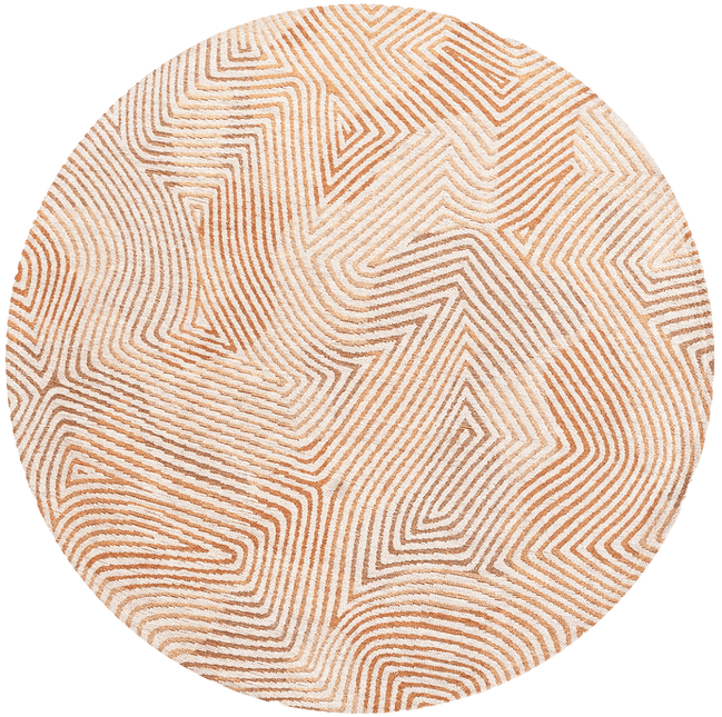 Moderne vloerkleden - Rond vloerkleed Coral Indian Sand 9800 - Louis De Poortere - Vloerkledenloods