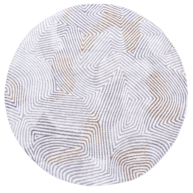 Moderne vloerkleden - Rond vloerkleed Coral Oyster White 9228 - Louis De Poortere - Vloerkledenloods